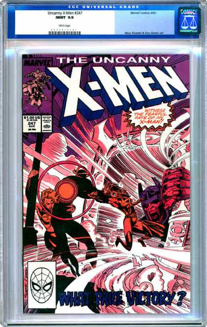 CGC Graded Comics - Uncanny X-Men #247 (CGC) - Uncanny X-men - What Price Victory - Number 247 - Fearful X-men - Blowing Wind