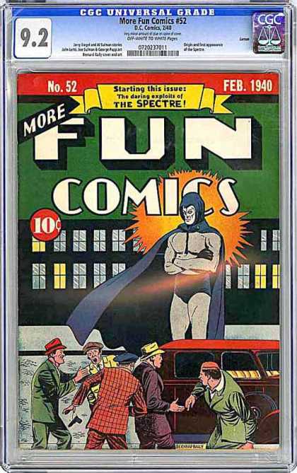 CGC Graded Comics - More Fun Comics #52 (CGC) - Cars - Action - On The Road - Ad