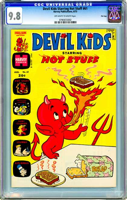 CGC Graded Comics - Devil Kids Starring Hot Stuff #61 (CGC) - Fire - Hot Stuff - Bread - Devil Child - Harvey Comics