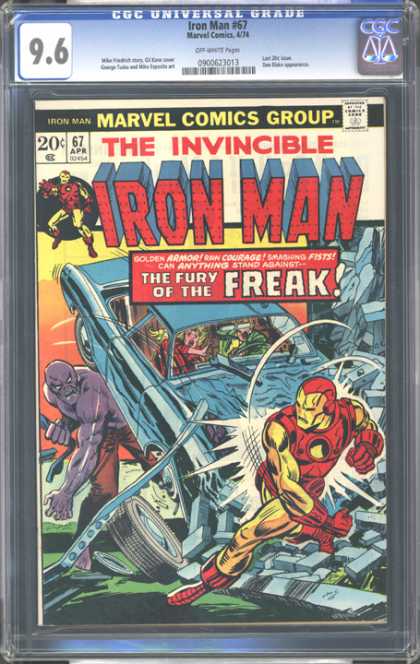 CGC Graded Comics - Iron Man #67 (CGC) - Iron Man - Marvel Comics Group - The Invincible - Approved By The Comics Code Authority - The Fury Of The Freak