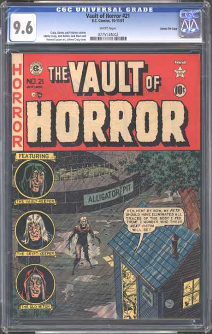 CGC Graded Comics - Vault of Horror #21 (CGC) - Vault Of Horror 21 - The Vault Keeper - The Crypt Keeper - Zombie - The Old Witch