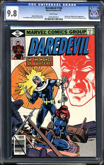 CGC Graded Comics - Daredevil #160 (CGC) - Bullseye - Hair Dryer Weapon - Daredevil Looking On - Madness - Home Wrecker