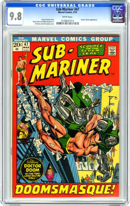 CGC Graded Comics - Sub-Mariner #47 (CGC) - Sub Mariner - Scourge Of The Seven Seas - Doomsmasque - Doctor Doom - 47 Mar