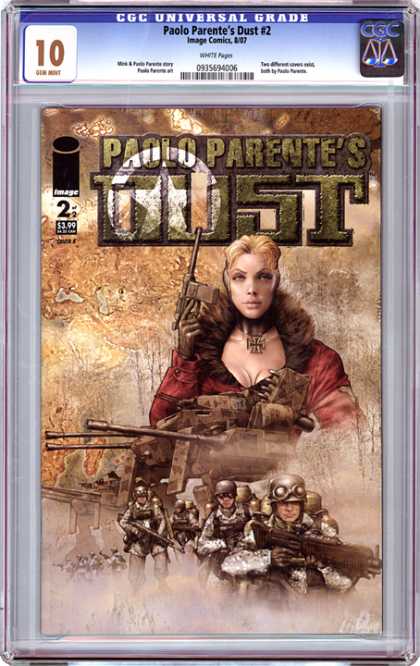 CGC Graded Comics - Paolo Parente's Dust #2 (CGC) - Russian - Blonde Woman - Cross - Clevage - Guns