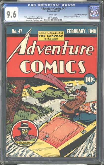 CGC Graded Comics - Adventure Comics #47 (CGC) - Adventure Comics - February 1940 - The Sandman - Boat - Red Cape