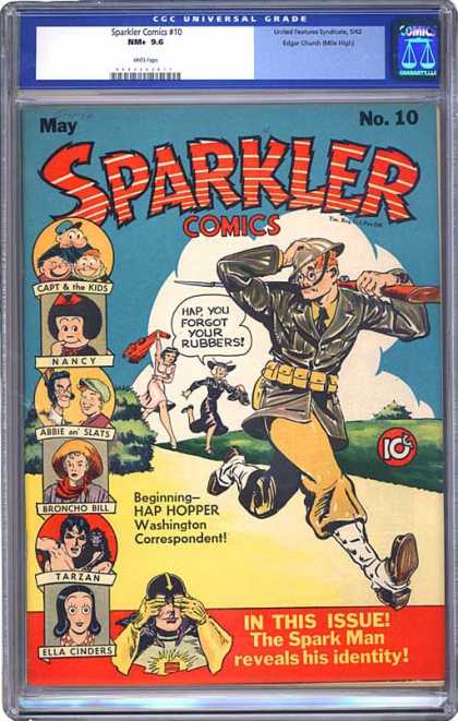CGC Graded Comics - Sparkler Comics #10 (CGC) - Sparkler - 10 - Nancy - Broncho Bill - Tarzan