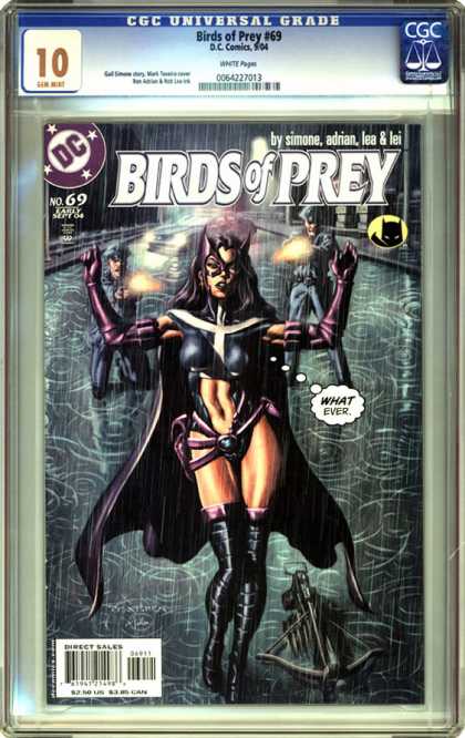 CGC Graded Comics - Birds of Prey #69 (CGC) - Birds Of Prey - Woman - Female Superhero - Hands Up - Guns