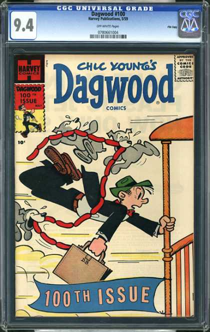 CGC Graded Comics - Dagwood #100 (CGC) - Chic Young - Dagwood - Hotdogs - Dogs - 100th Issue