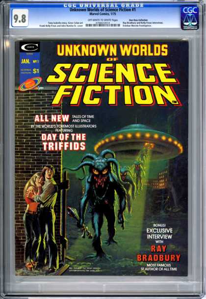 CGC Graded Comics - Unknown Worlds of Science Fiction #1 (CGC) - 100 - Tales Of Time In Space - Day Of The Triffids - Ray Bradbury - Exclusive Interview