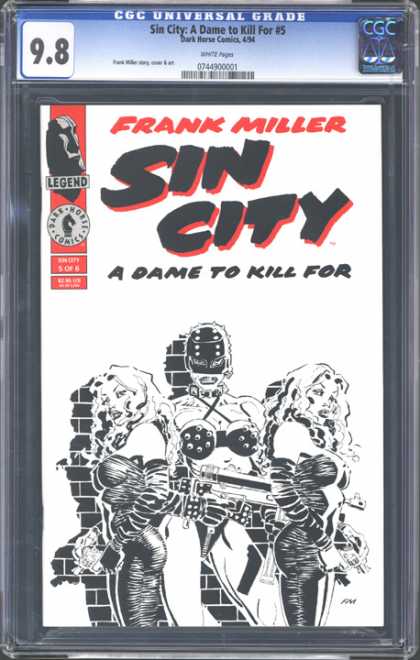 CGC Graded Comics - Sin City: A Dame to Kill For #5 (CGC) - Frank Miller - A Dame To Kill For - Leather Mask - Leather Bikini - Gun