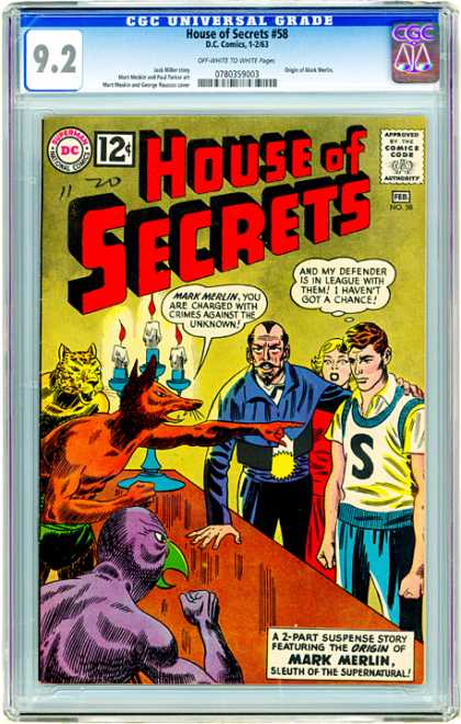 CGC Graded Comics - House of Secrets #58 (CGC)