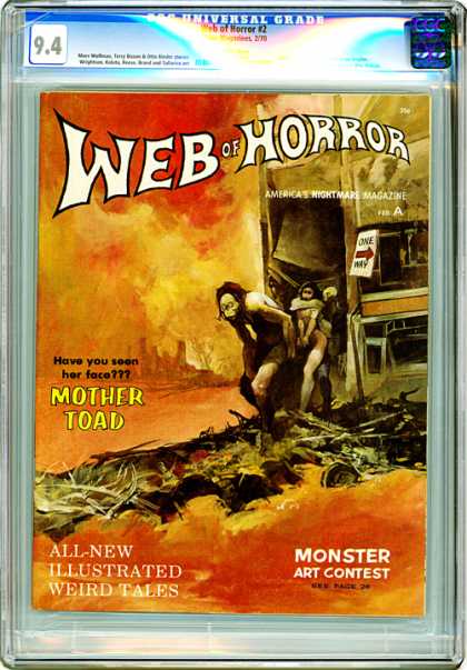 CGC Graded Comics - Web of Horror #2 (CGC) - Mother Toad - Troglodyte - Apocolypse - Ugly Face - Repulsive