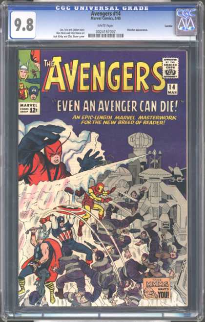 CGC Graded Comics - Avengers #14 (CGC) - Avengers - Even An Avenger Can Die - Thor - Iron Man - Captain America