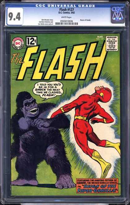 CGC Graded Comics - Flash #127 (CGC) - Monkey - Red Custom - Hairy - The Flash - Light