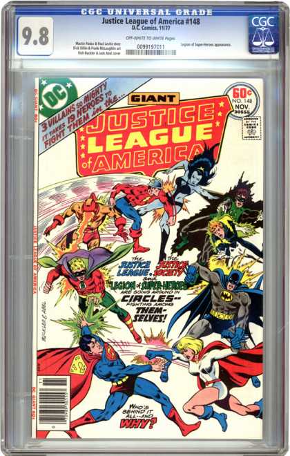 CGC Graded Comics - Justice League of America #148 (CGC) - Justice League Of America - Dc - Costume - Batman - Battle
