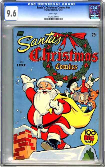 CGC Graded Comics - Santa's Christmas Comics #nn (CGC) - Santas Christmas Comics - Standard Comics - 1952 - Rooftop - Wreath