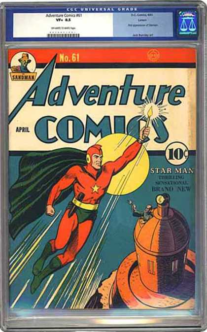 CGC Graded Comics - Adventure Comics #61 (CGC) - Star Man - Red Suit - Reen Cape - Super Hero - Lighthouse