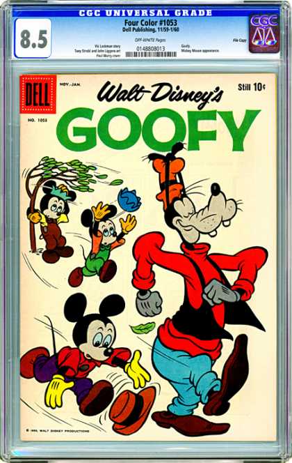 CGC Graded Comics - Four Color #1053 (CGC) - Goofy - Dog - Mouse - Tree - Hat