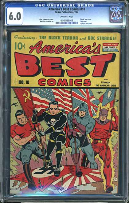 CGC Graded Comics - America's Best Comics #10 (CGC) - Soviet Union Flag - United States Flag - Pyroman - The American Eagle - Marching