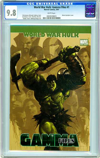 CGC Graded Comics - World War Hulk: Gamma Files #1 (CGC) - World War Hulk - Gamma Files - Green Man - Marvel - 98