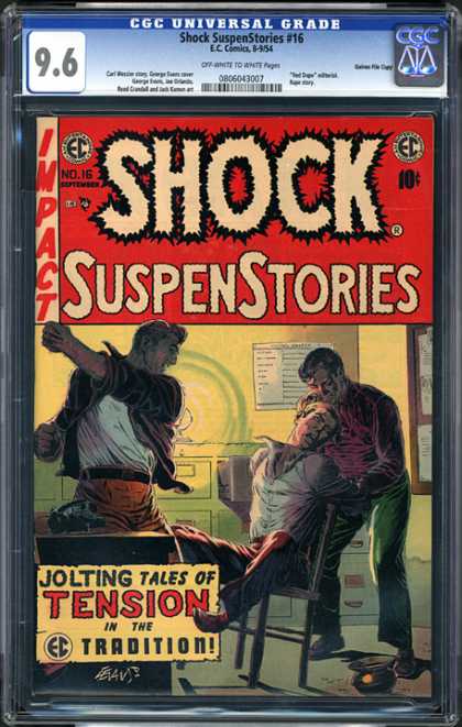 CGC Graded Comics - Shock SuspenStories #16 (CGC) - Shock - Suspenstories - Punch - Tension - Tradition