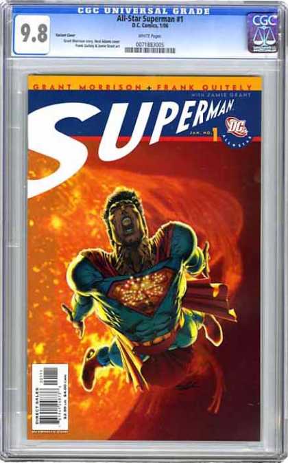 CGC Graded Comics - All-Star Superman #1 (CGC) - Planet - Red - Blue - Superman - Flying