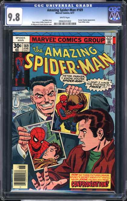 CGC Graded Comics - Amazing Spider-Man #169 (CGC) - Amazing Spider-man 169 - Cgc Univerasal Grade - Peter Parker - Photos To Prove It - Identity Of Spider-man