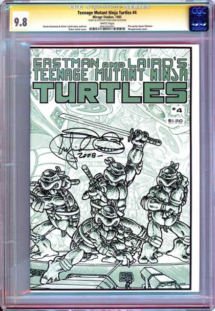 CGC Graded Comics - Teenage Mutant Ninja Turtles #4 (CGC) - Raphael - Leonardo - Donatello - Michelangelo - Tmnt