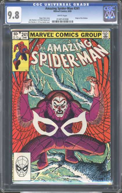 CGC Graded Comics - Amazing Spider-Man #241 (CGC) - Wings - Forest - Web - Purple - Branch