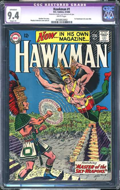CGC Graded Comics - Hawkman #1 (CGC) - Hawkman - Weapon - Master - Pyramid - Chief