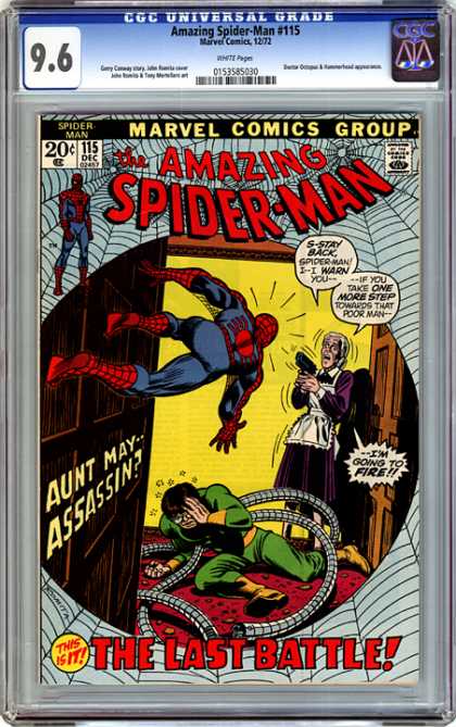 CGC Graded Comics - Amazing Spider-Man #115 (CGC) - Amazing Spider-man - Web - Marvel Comics Group - Comics Code - The Last Battle