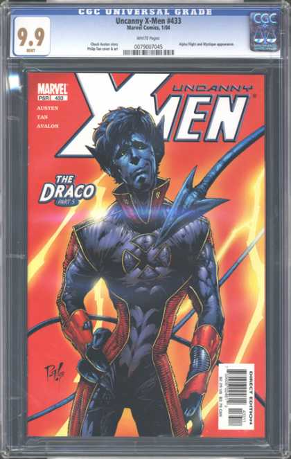 CGC Graded Comics - Uncanny X-Men #433 (CGC) - The Draco - Part Five - Long Pointed Tail - Symbol X - Pointed Ears