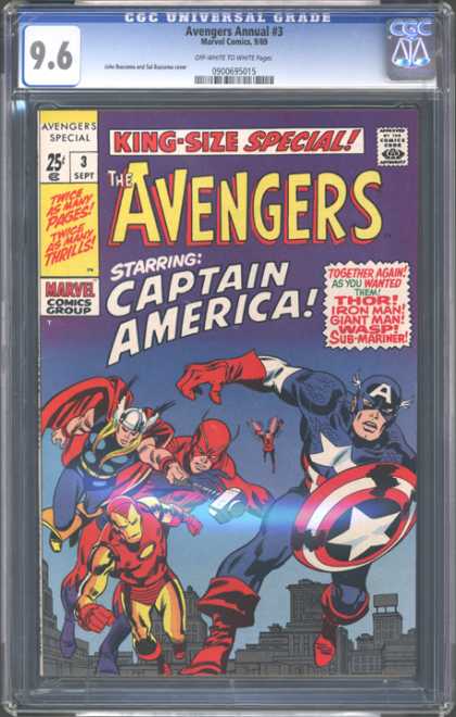 CGC Graded Comics - Avengers Annual #3 (CGC) - Captain America - Thor