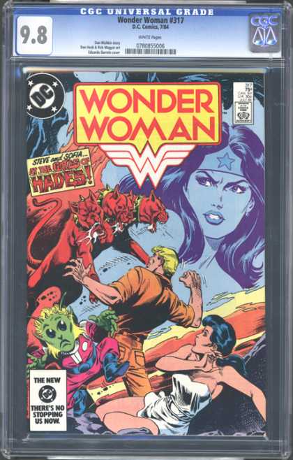 CGC Graded Comics - Wonder Woman #317 (CGC) - Wonder Woman - Alien - 3 Headed Creature - Man - Lady