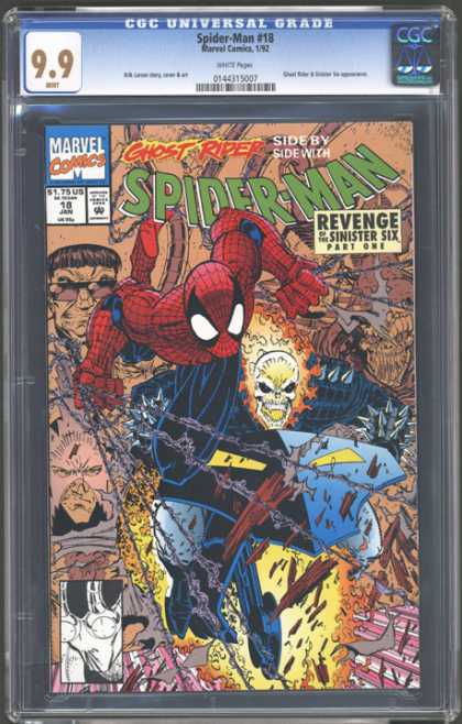 CGC Graded Comics - Spider-Man #18 (CGC) - Revenge - Team - Spiderman - Ghostrider - Sinister Six