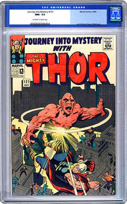 CGC Graded Comics - Journey Into Mystery #121 (CGC) - All Versus 1 - The Man In The Pink - Saving The City - The Big Fight - The Mighty Thor Defeated