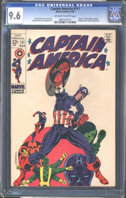 CGC Graded Comics - Captain America #111 (CGC) - Captain America - Superhero - Costume - Comics Code - Mutant