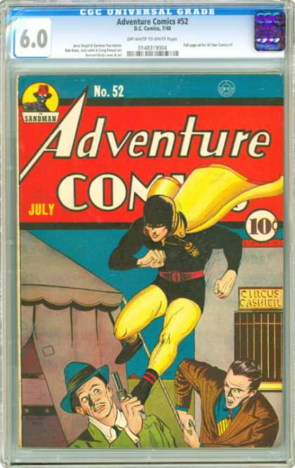 CGC Graded Comics - Adventure Comics #52 (CGC) - Adventrue - Circus - Tent - Men Pulling Strings - Gold Cape