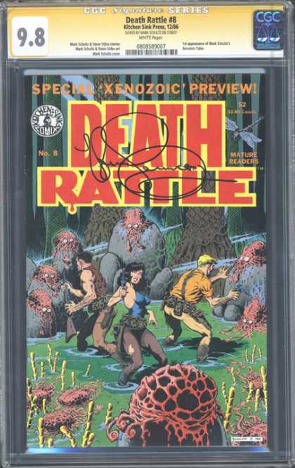 CGC Graded Comics - Death Rattle #8 (CGC) - Death Rattle - Xenozoic - Preview - Creatures - Swamp