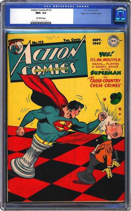 CGC Graded Comics - Action Comics #112 (CGC) - Action Comics - Sept 1947 - Superman - No 112 - Mr Mxyztplk