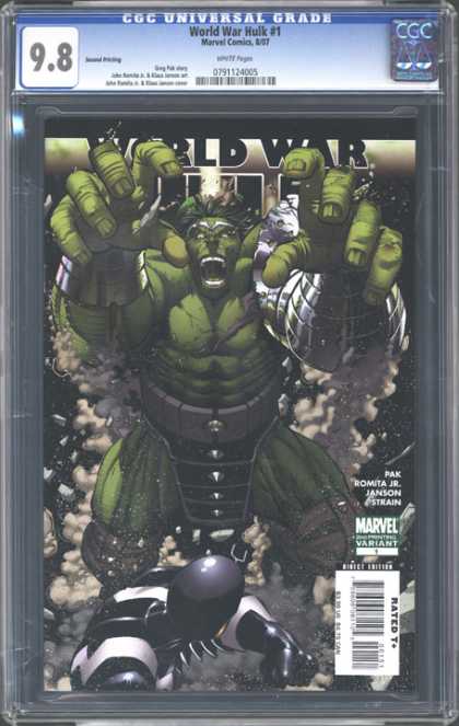 CGC Graded Comics - World War Hulk #1 (CGC) - Marvel - Green Body - Janson - Attack - Park