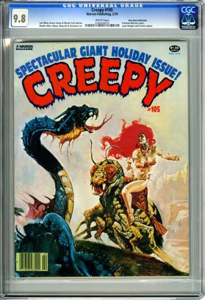 CGC Graded Comics - Creepy #105 (CGC) - Spectacular Giant Holiday Issue - Creepy - 105 - Dragon - Insect