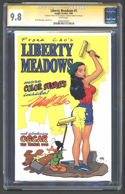 CGC Graded Comics - Liberty Meadows #5 (CGC) - Liberty Meadows - Paint - Frank Cho - Oscar The Wiener Dog - Woman