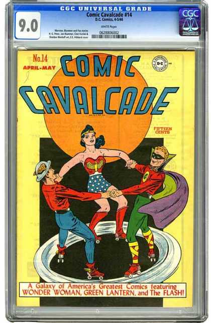 CGC Graded Comics - Comic Cavalcade #14 (CGC) - Wonder Woman - Green Lantern - The Flash - Dc - Roller Skates