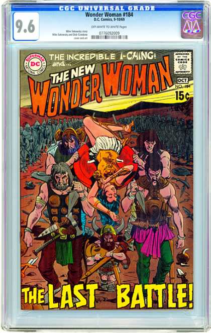 CGC Graded Comics - Wonder Woman #184 (CGC) - I-ching - The Last Battle - Mourning - Carrying Body - Soldiers