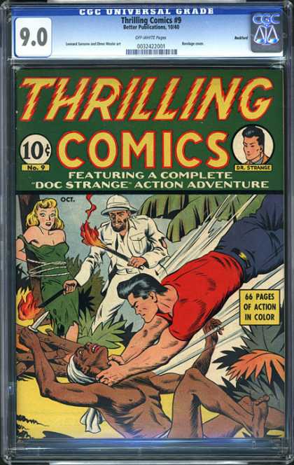 CGC Graded Comics - Thrilling Comics #9 (CGC) - Thrilling Comics - Featuring A Complete - Doc Strange - Action Adventure - Action In Color