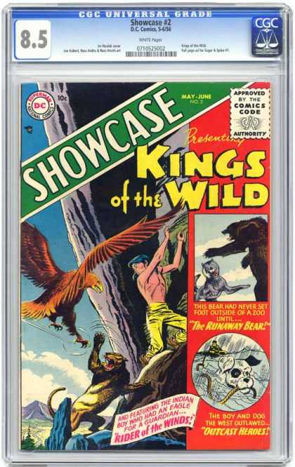 CGC Graded Comics - Showcase #2 (CGC) - Emperor Of The Wilds - Showcase2 - Outcast Heroes - The Runaway Bear - Rider Of The Wind