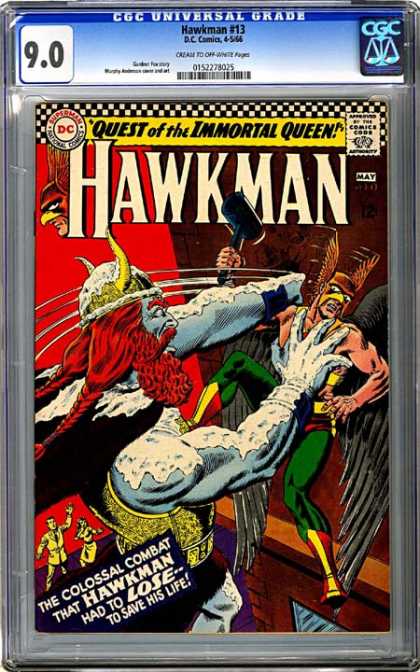 CGC Graded Comics - Hawkman #13 (CGC) - Hawkman - Colossal Combat - Hammer - Superman - Superhero