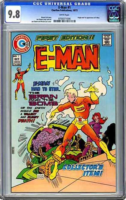 CGC Graded Comics - E-Man #1 (CGC) - Brain - Bomb - Earth - First Edition - Collectors Item