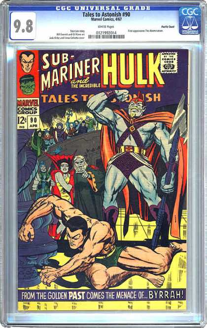 CGC Graded Comics - Tales to Astonish #90 (CGC) - Sub-mariner And The Incredible Hulk - Crowd - Spear - Byrrah - From The Golden Past